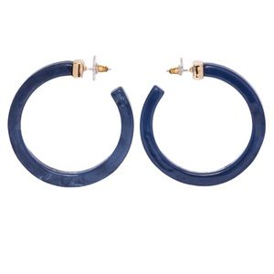 Sugarfix Blue Resin 2” Hoop Earrings (NWOT)